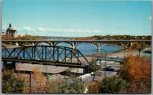 Postcard Saskatoon Saskatchewan The City of Bridges Scenic View River - Picture 1 of 2