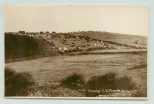 POSTCARD Camping site, Durdle Door, RPPC Tents 1957 - Picture 1 of 2