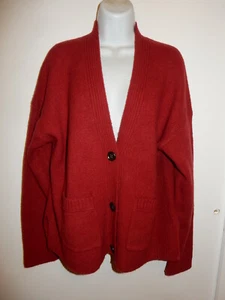 CÁRDIGAN J.CREW MERINO/ALPACA NARANJA LADRILLO OSCURO CUELLO EN V MANGA LARGA 2 BOLSILLOS L - Imagen 1 de 10