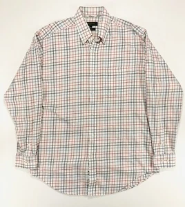 Bobby Jones Men's Shirt Large Pink White Blue Plaid Button Down Long Sleeve - Picture 1 of 4