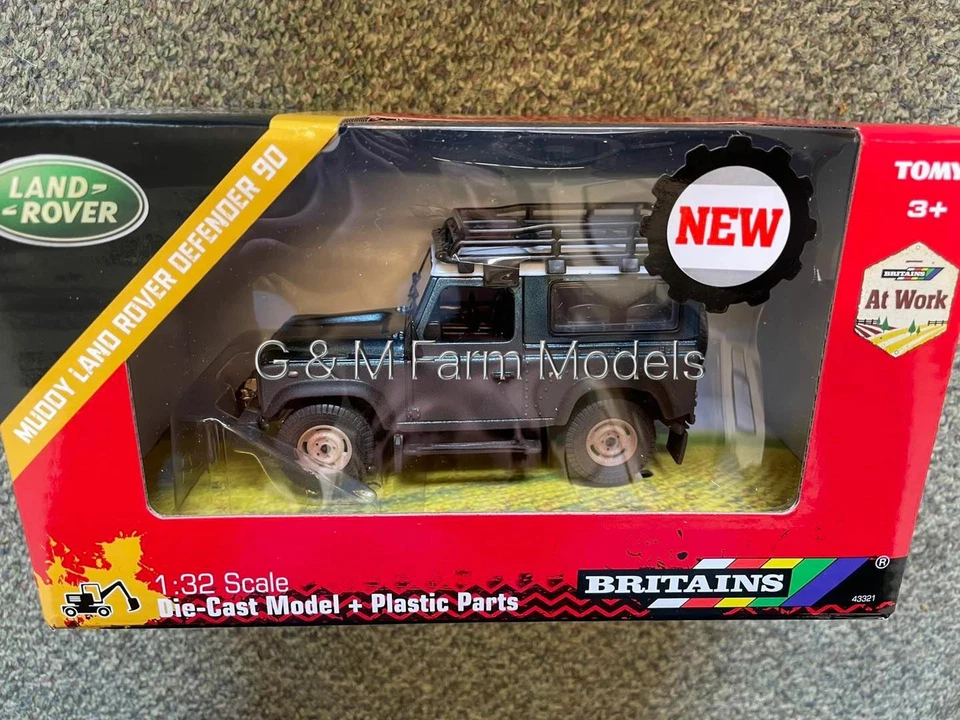 43321 1/32 Britains Muddy Land Rover Defender *NUEVO* Foto 1 de 1