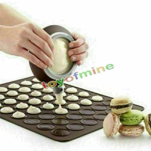 30-cavity Silicone Pastry Cake Macaron Macaroon Oven Baking Mould Sheet Mat - Picture 1 of 6