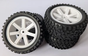 Juego de 4 ruedas de truggy de coche de radiocontrol de 1/10 para HPI HSP Tamiya 12 mm hexagonal blanco - Imagen 1 de 3