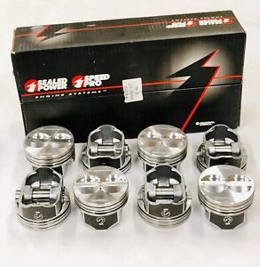 SPEED PRO Hypereutectic Coated Flat Top Pistons Set/8 for Chevy SB 305 5.0L 040