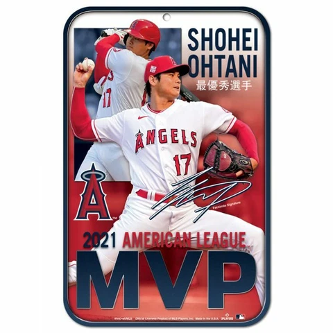 SHOHEI OHTANI MVP LOS ANGELES ANGELS 11"X17" PLASTIC SIGN DURABLE POSTER MLB Cover