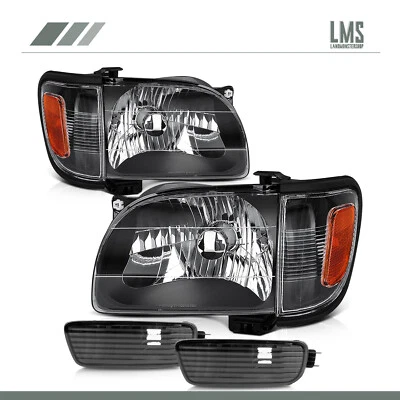 Conjunto de faros negros + juego de faros delanteros para Toyota Tacoma 2001-2004 Foto 1 de 4