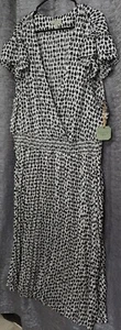 Ryegrass Short Sleeve Black/White Dress Women's Plus 3XL NWT - Picture 1 of 9