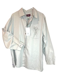 Womenn's 1X Tencel Cream Blouse, Long Sleeve, Denim & Co - Picture 1 of 6