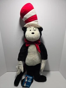 Vintage Dr. Seuss Cat In The Hat Plush Stuffed Animal w/ Mini Book Macy 28” 1995 - Picture 1 of 11