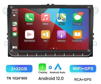 Radio Android VW Golf 5 CarPlay AndroidAuto 2Gb/32Gb - Imagen 1 de 4