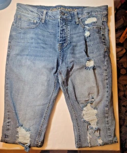 Pantalones de mezclilla Rue 21 Premium para hombre talla 34/30 azul Supreme Flex ajustados desgastados - Imagen 1 de 6