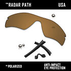 Anti Scratch Polarized Replacement Lens & Rubber Kits For-Oakley Radar Path Opts