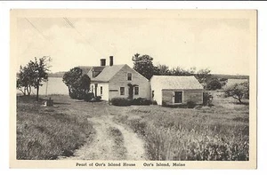 Vintage Postcard Pearl of Orr's Island House ME Maine Albertype - Picture 1 of 4
