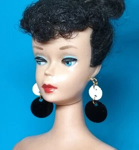 Dreamz BLACK & WHITE EARRINGS to accent After 5 Jewelry for 11.5" doll - Picture 1 of 5