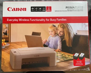 Canon Pixma TS3322 Wireless Inkjet All-in-One Printer - White Brand New - Bild 1 von 4