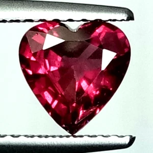 RHODOLITE GARNET NATURAL 1.23 Cts BEAUTIFUL HEART SHAPE CUT LOOSE STONE - Picture 1 of 3