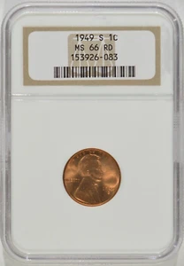 1949-S Lincoln Wheat Cent 1c NGC MS66RD Red 153926-083 - Picture 1 of 4
