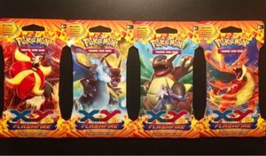 (X4) Pokemon English Blister Booster Pack XY Flashfire  Sealed and Unweighed - Imagen 1 de 6