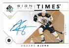 2018-19 Sp Authentic Sign Of The Times Anders Bjork Auto Boston Bruins #Sott-Ab