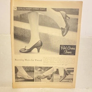 Vintage 1956 Red Cross Shoes Full Page Magazine Print Advertisement - Picture 1 of 7