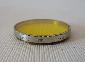VERY RARE Soviet USSR Yellow filter ZS-17 ЖС-17 M40.5x0.5 from FED TSVVS - Picture 1 of 8