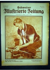 SCHWEIZER ILL ZEIT Alperfest Fest Zürich Kampf Kampf Kampf Armee Militär Luftfahrt 1931 - Bild 1 von 1