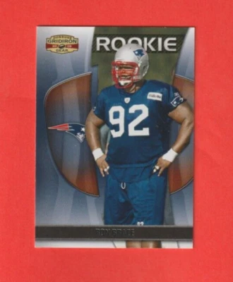 2009 Donruss Gridiron Gear ROOKIE # 189 Ron Brace NEW ENGLAND PATRIOTS 382/999 - Image 1 of 2