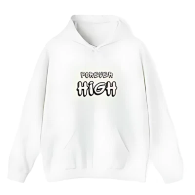Forever High Sudadera con Capucha / Algodón / Unisex / Blanco Foto 1 de 2