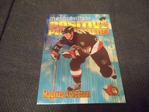 1999-00 OPC O-Pee-Chee Season`s Best Positive Performers PP4 Magnus Arvedson