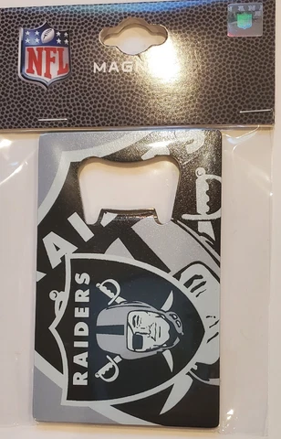 NFL - RAIDERS OFFICIAL TEAM BOTTLE OPENER AND MAGNET Cover
