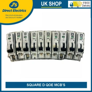 QUADRATIC D QOE 6 10 16 20 32 45 63 AMP QO-E M6 TYP 1 2 3 BS3871 MCB TRIP BREAKER - Bild 1 von 4