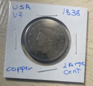 1838 Coronet Cent--Lovely Original Fine - Picture 1 of 2