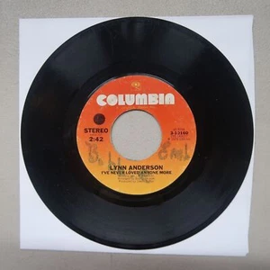 LYNN ANDERSON HE WORSHIPED ME/I'VE NEVER LOVED ANYONE MORE VINYL 45 VG 23-34 - Picture 1 of 2