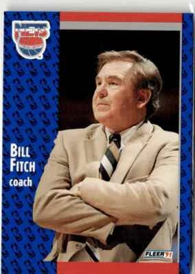 1991-92 FLEER BILL FITCH NEW JEREY NETS #132 - Image 1 of 2