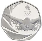 2016 UK 50p Team GB Rio Olympische Schwimmen Pence Stück Münze Von Tim Sharp