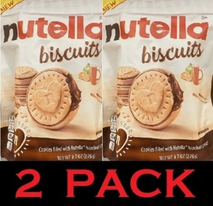 2x Nutella Biscuits Hazelnut Spread with Cocoa Sandwich Cookies 9.7 oz - 2 PACK - Picture 1 of 3