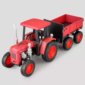 Farm Tractor Toy with Tipping Trailer Model Diecast Toy Vehicle Farm Toys Red - Picture 1 of 6