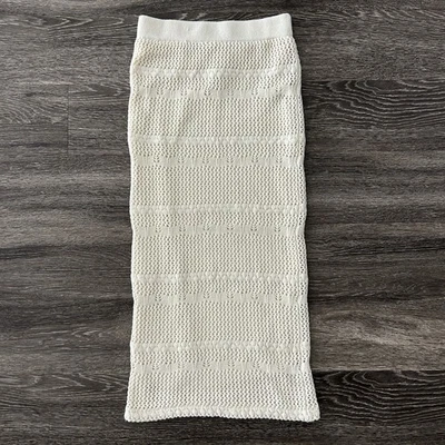 Haute Hippie Crochet Maxi Skirt Size S Boho Cream Beige Neutral Natural Knit - Image 1 of 4