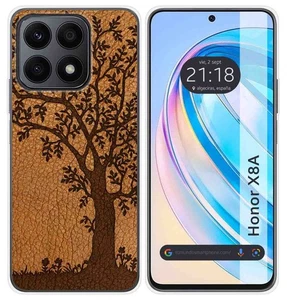 Custodia In Silicone Per Huawei Honor X8A Design In Pelle 03 Disegni - Foto 1 di 1