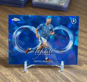 Erling Haaland 2023-24 Topps Chrome UEFA UCC Sapphire Infinite Sapphire Case Hit - Picture 1 of 2