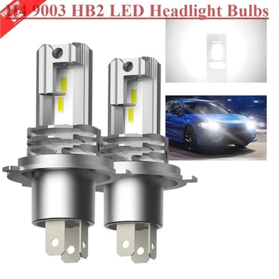 H4 9003 HB2 Wireless LED Headlight Bulbs High Low Beam Conversion Kit Fanless M4 - Imagem 1 de 4