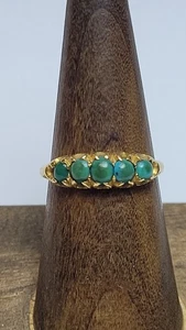 Antiker England Ring 18 Karat Gelbgold & Türkis Größe 7 - Bild 1 von 6