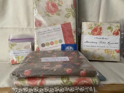 Moda Strawberry Fields Revisited- 2 Mini & 2 Charm Packs, 2 Jolly Bars, 1.5yds. - Image 1 of 4