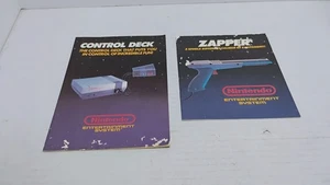 VINTAGE 1988 NINTENDO NES CONTROL DECK & LIGHT ZAPPER ANLEITUNG HANDBUCH KONVOLUT - Bild 1 von 6