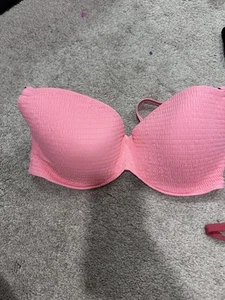 SHADE SHORE Sz 36D Pink Plunge Wire Swim Bikini Top NWOT - Picture 1 of 7