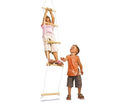 Eichhorn Kids Rope Ladder Climbing Frame with Wooden Rungs, 170 cm, up to 60 kg - Image 1 of 4