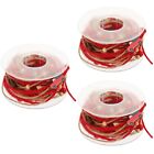  3 Pieces Xmas Party Ribbons Christmas Craft Bead Chain Tree