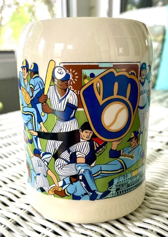 Rare Vintage 1982 Milwaukee Brewers American League Champions Ceramic Mug Cover