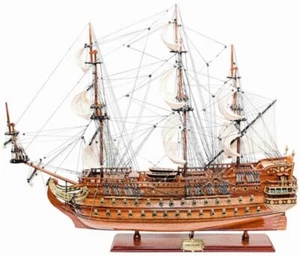 Buque insignia de lujo San Felipe con soporte marrón 95 cm - Maqueta barco maqueta - Imagen 1 de 4