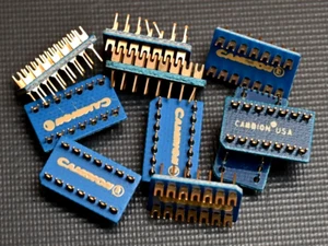 Zócalo de soldadura componente Cambion DIP-14 chapado en oro nuevo de stock se adapta a enchufe DIP IC - Imagen 1 de 4